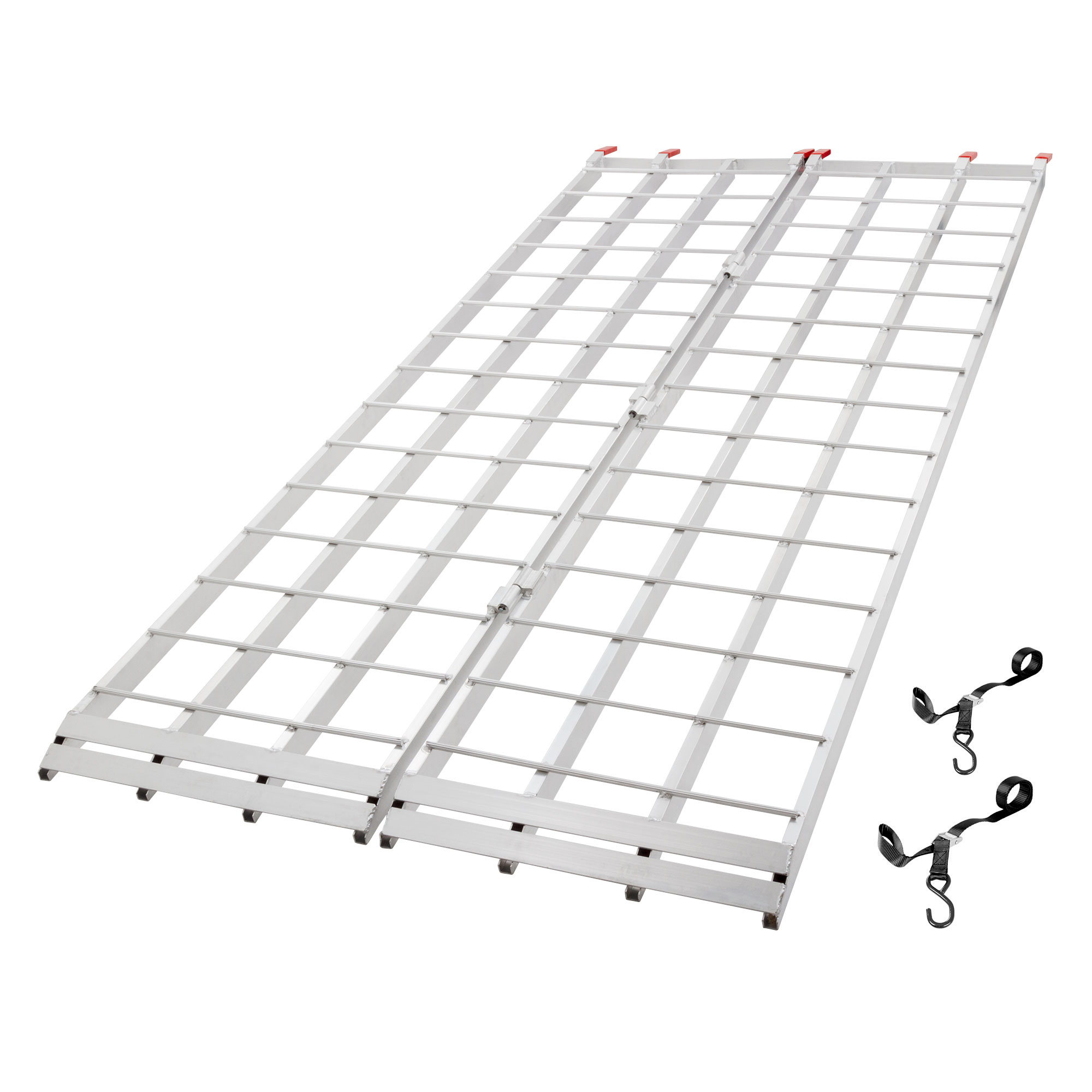 Black Widow, 7ft. 10in. L x 44in. W Alum. XL Bi-Fold ATV Ramp, Max. Ramp Length 94 in, Surface Width 44 in, Capacity 1500 lb, Model# IBF-9444